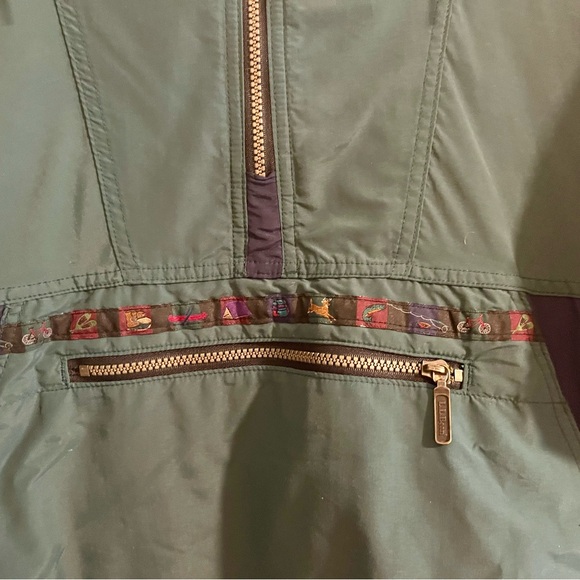 Vintage L.L. Bean Outdoors Insulated Quarter Zip Aztec Jacket - Picture 3 of 5